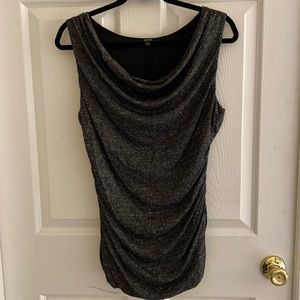 Sleeveless charcoal shirt